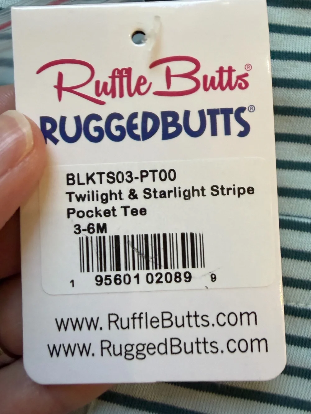 NWT RuggedButts Twilight & Starlight Striped Button Long Sleeve T-Shirt boys 3M